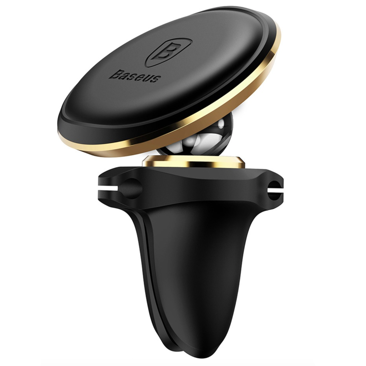 Автомобильный держатель Baseus Magnetic Air Vent Car Mount Holder with Cable Clip Gold