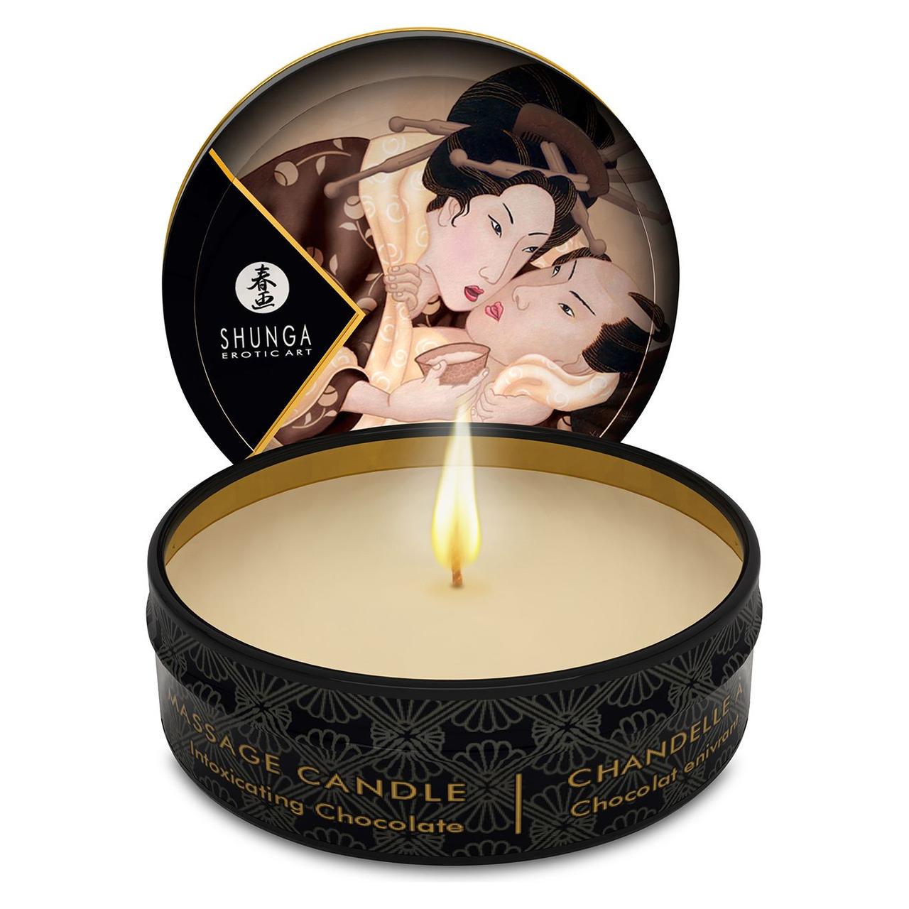 Масажна свічка Shunga MINI MASSAGE CANDLE Intoxicating Chocolate 30 мл (SO2520)