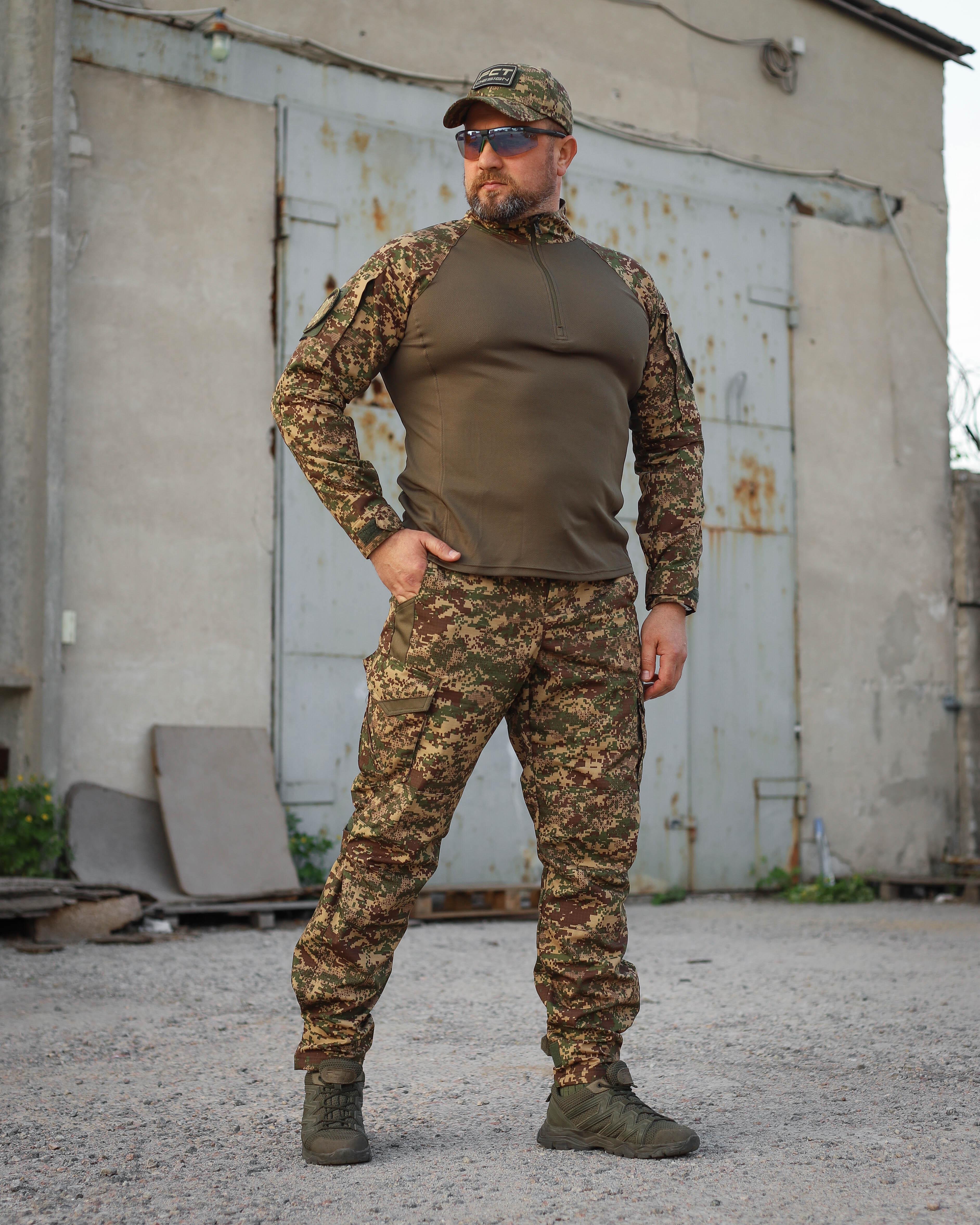 Рубашка CoolPass Хищник длинный рукав р. 54 Хаки (18050536) - фото 4 Рубашка CoolPass Хищник длинный рукав р. 54 Хаки (18050536) - фото 4