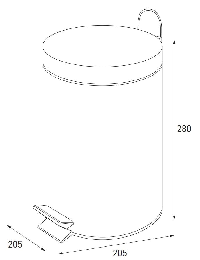 Ведро для мусора Zerix Solo-TC0105 5 л круглое из нержавеющей стали (ZX5897) - фото 2 Ведро для мусора Zerix Solo-TC0105 5 л круглое из нержавеющей стали (ZX5897) - фото 2