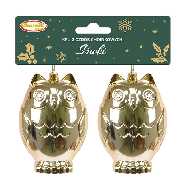 Набор новогодних подвесок Сова 11 см 2 шт. (43228)