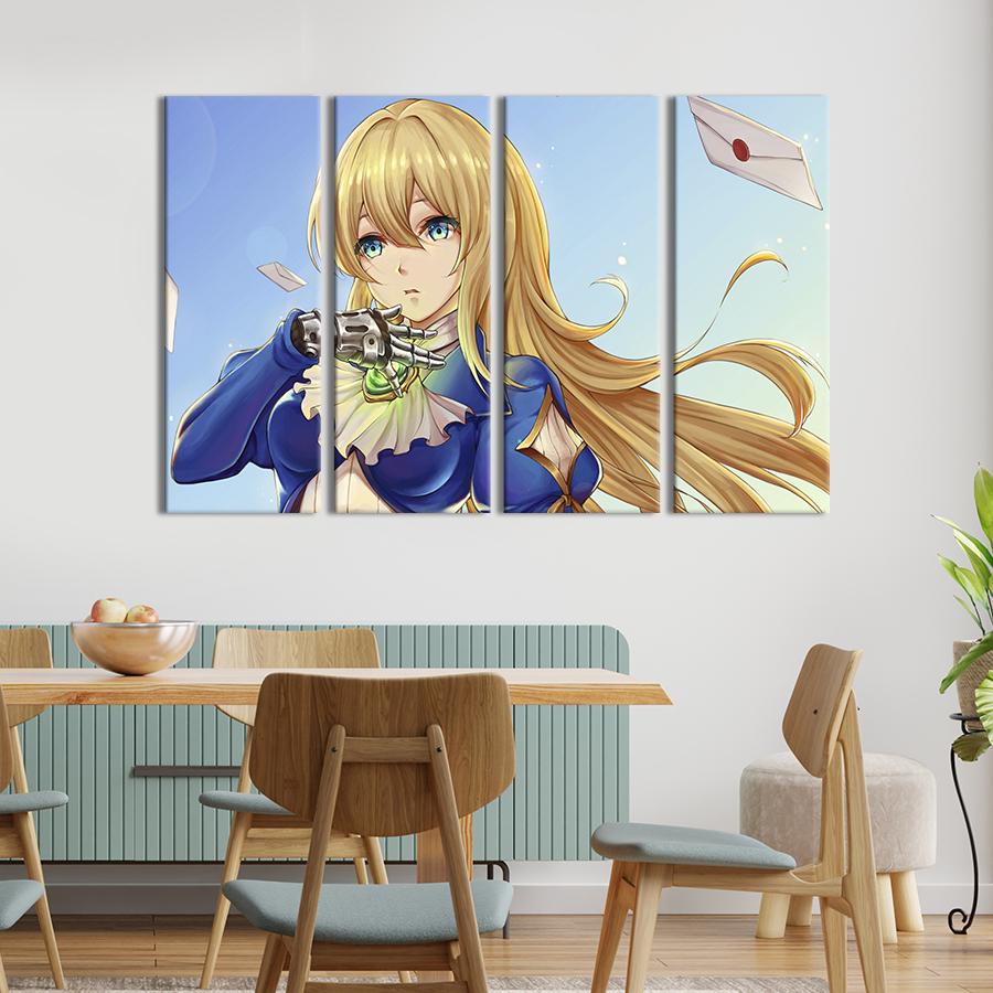 Картина модульная из 4 частей Бесстрашная Вайолет Эвергарден M 89x53 см (656-41)