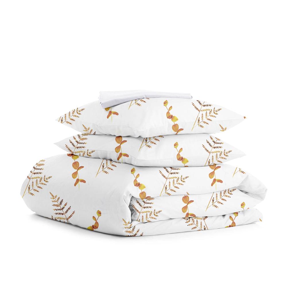 Комплект евро постельный Cosas Foliage Terrakot White 200х220 см (4822052048221)