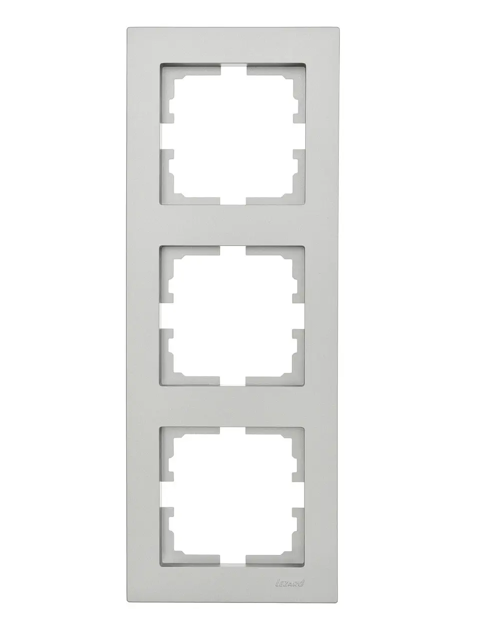 Рамка Lezard Vesna 3-местная вертикальная Серый