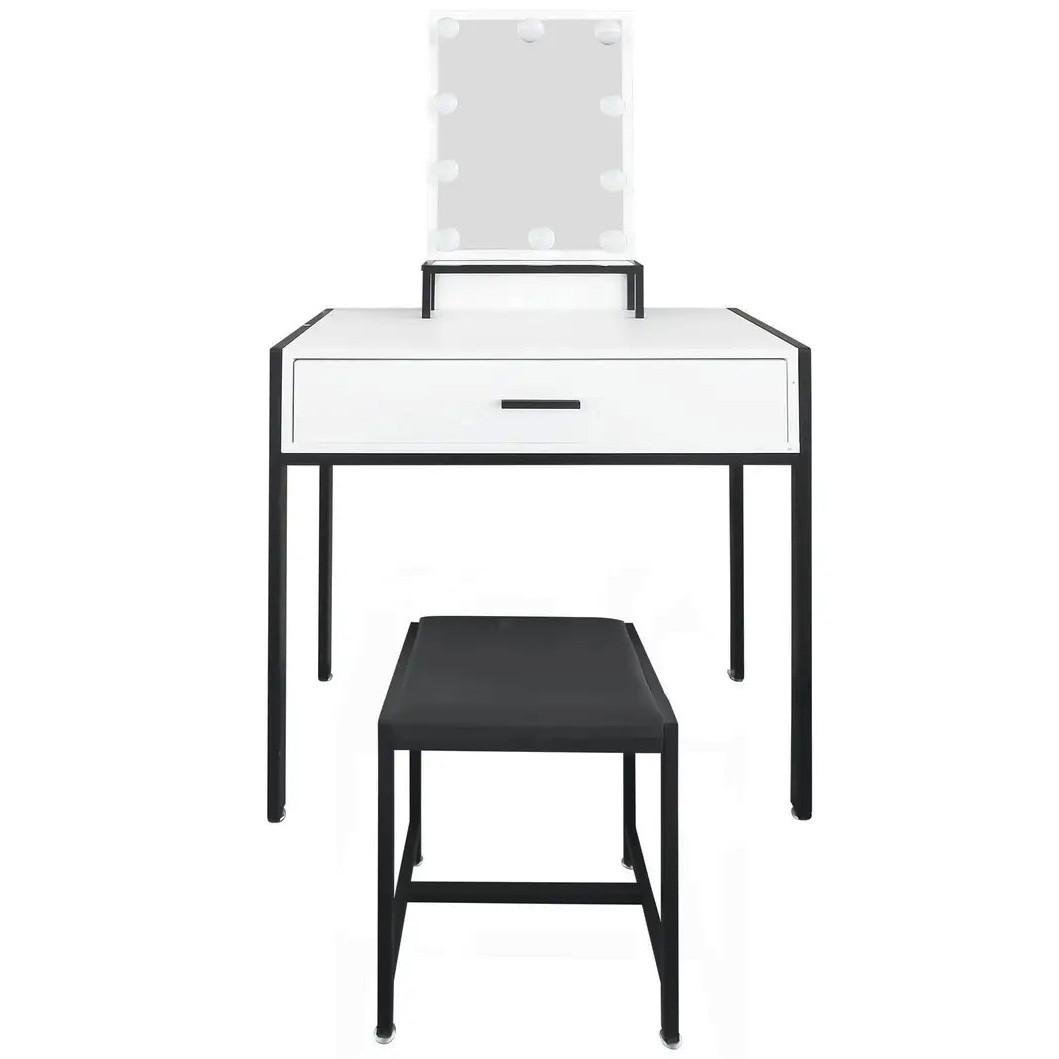 Туалетный столик и табурет AVKO ADT21 с подсветкой White (45555021_12KT) - фото 1 Туалетный столик и табурет AVKO ADT21 с подсветкой White (45555021_12KT) - фото 1