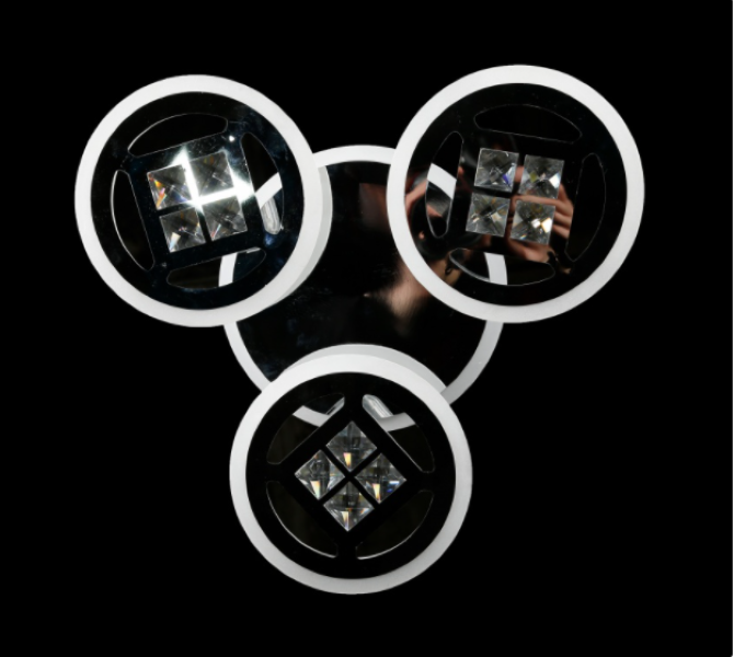 Светодиодная люстра LK28979/3/1 LED CR Белый/Хром (AN000797)