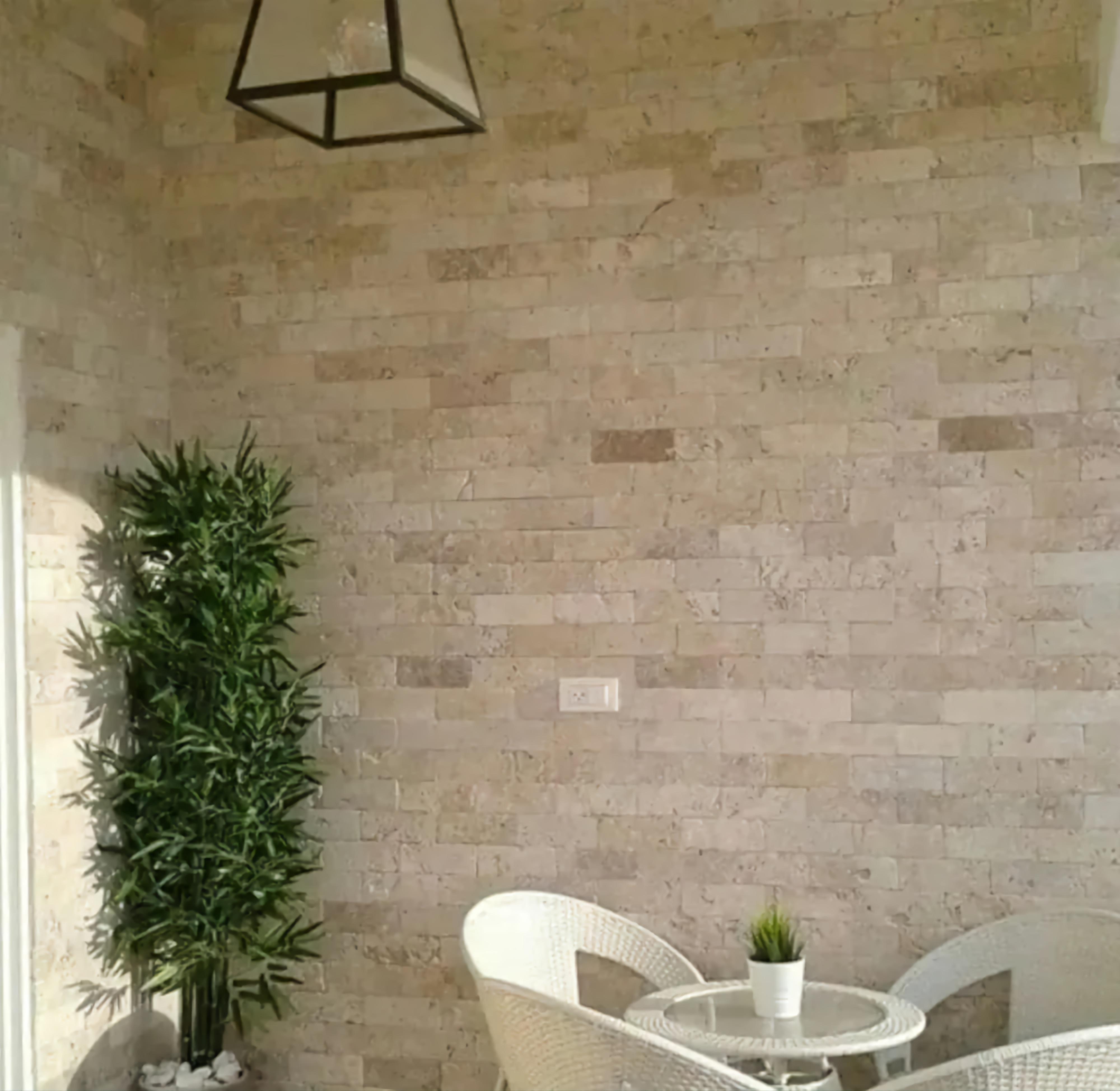 Плитка травертин STONELAK TUSCAN NOCHE Tumbled/Антік 7,5х20,3 см 0.5 кв. м Dark Beige (999804) - фото 3