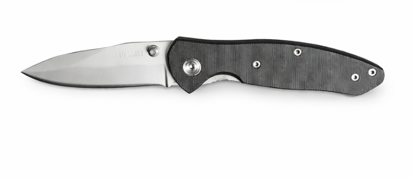 Нож военный складной Stainless Сталь 440С Черный