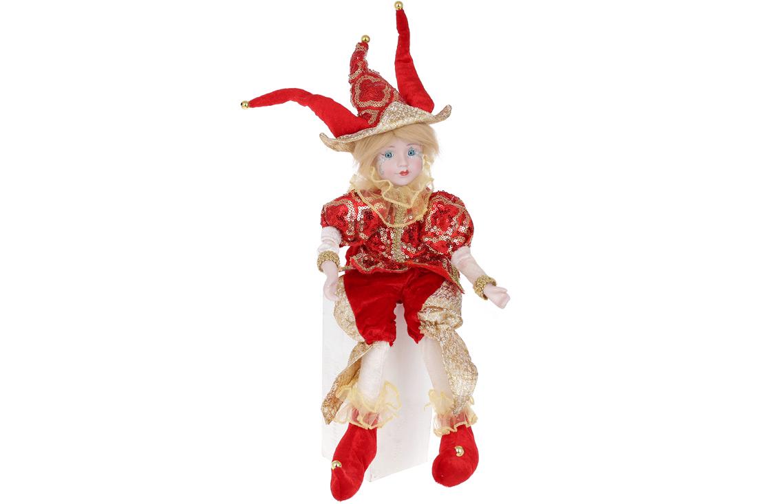 Декоративная новогодняя музыкальная игрушка BonaDi Арлекин (NY14-714)