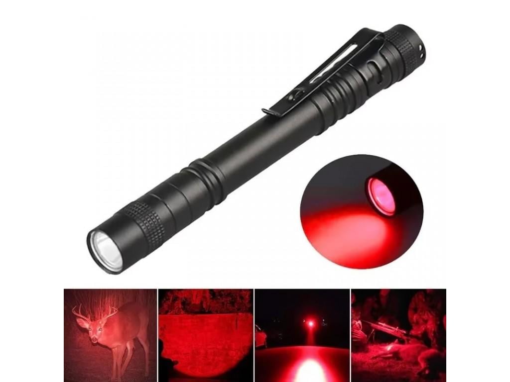 Ліхтар з червоним світлом 2 AAA батарейки тонкі - фото 2 Ліхтар з червоним світлом 2 AAA батарейки тонкі - фото 2