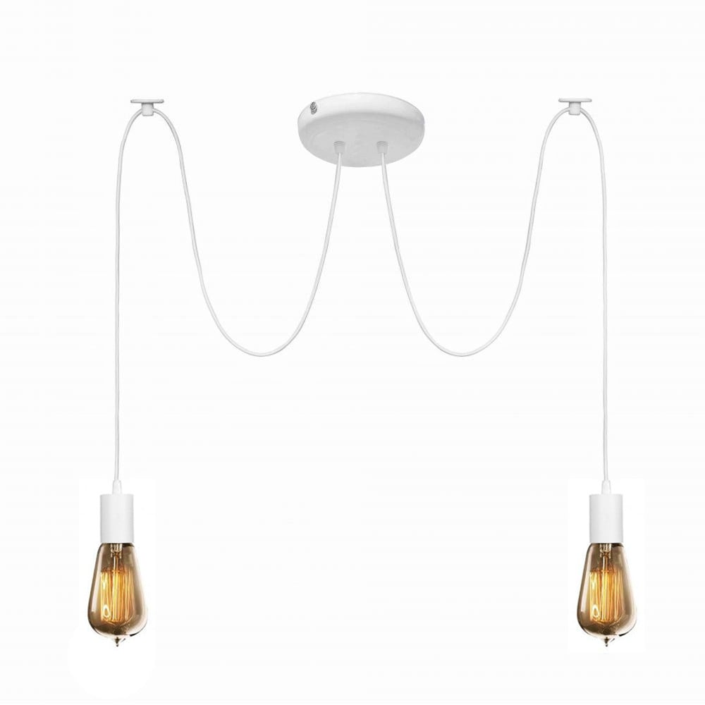 Люстра-паук MSK ELECTRIC Spider на два плафона Белый (NL 149-2W)