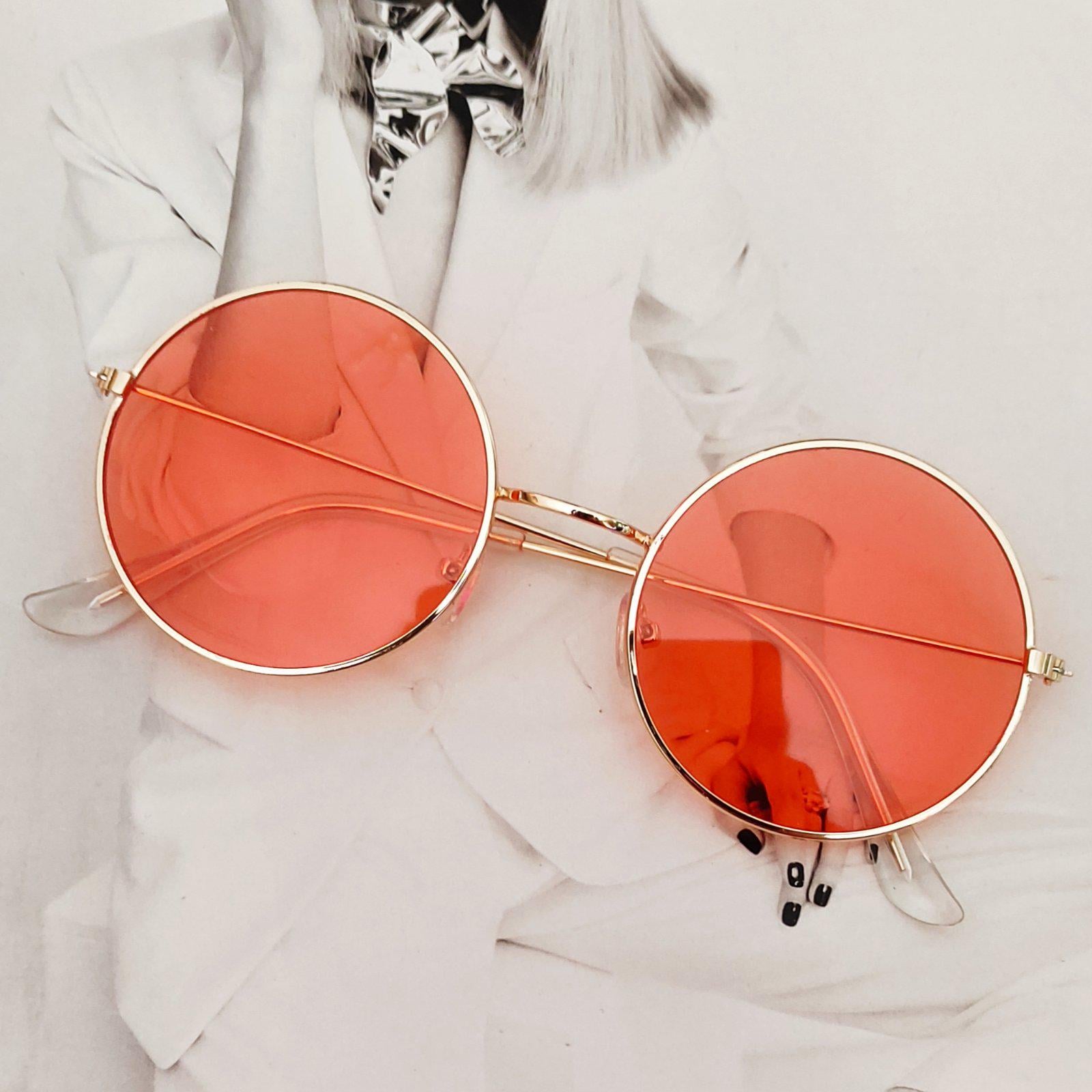 Цветные круглые очки тишейды Красный (381-6)