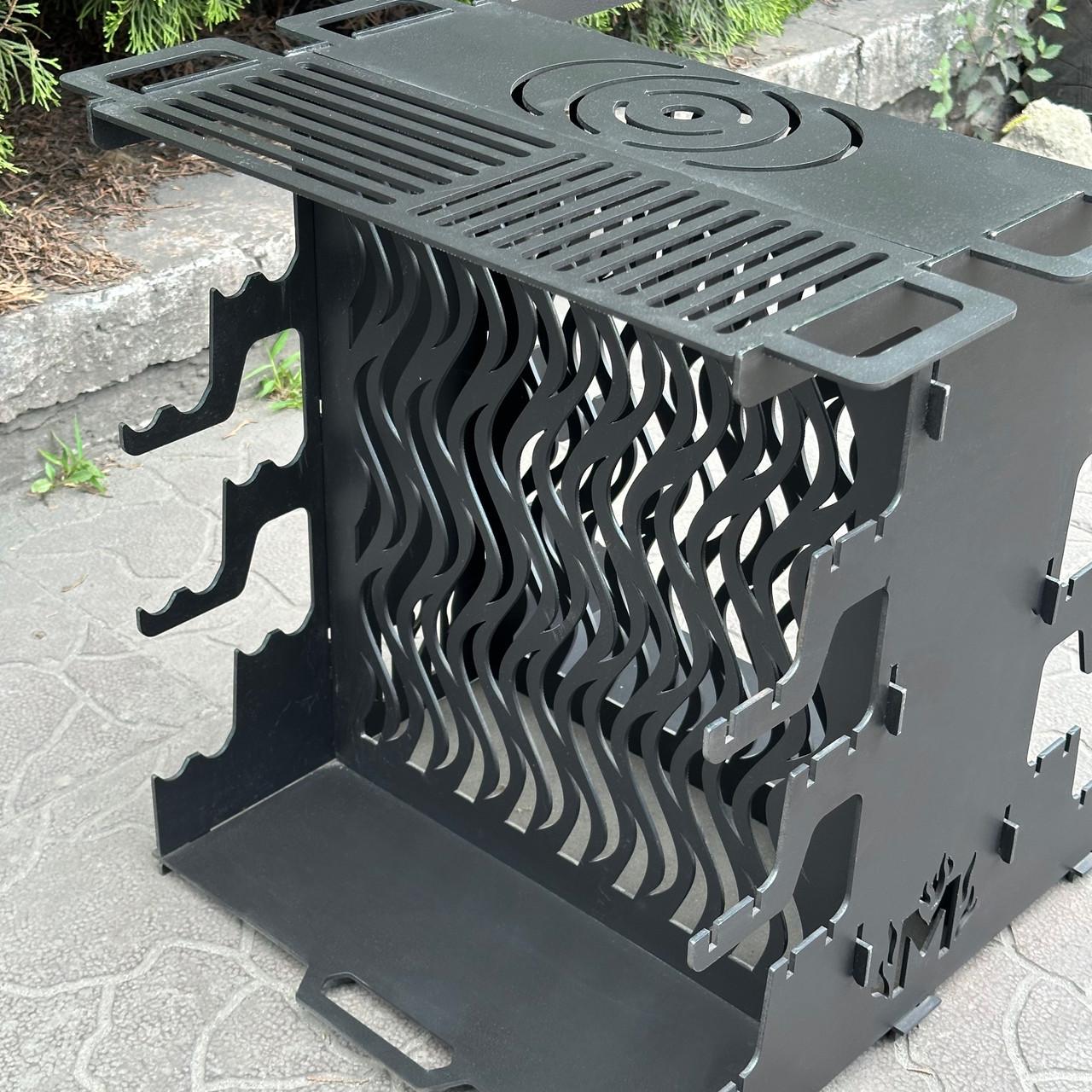 Мангал вертикальний Metalzavod Медея на 6 шампурів 3 мм/39,7х47,2х45,5 см (MVR6-3) - фото 6 Мангал вертикальний Metalzavod Медея на 6 шампурів 3 мм/39,7х47,2х45,5 см (MVR6-3) - фото 6