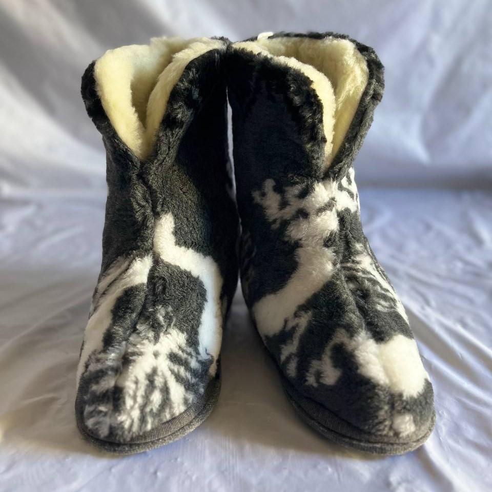 Домашні чуні високі Олені з вовни р. 42 Сірий (Ч-002-42)