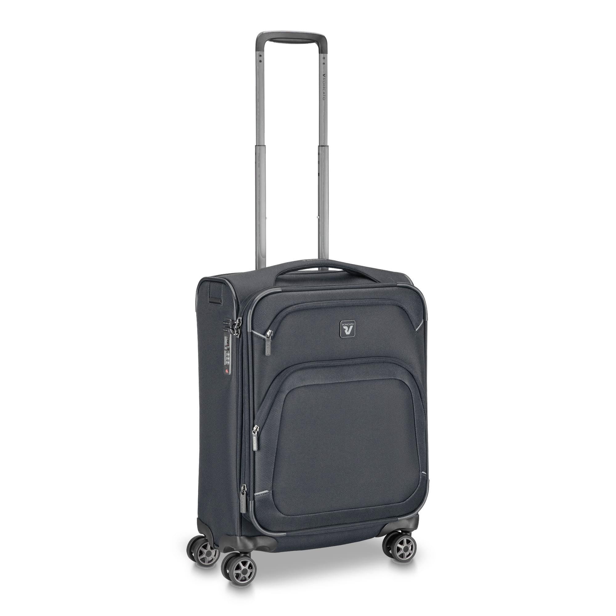Валіза маленька Roncato GATEWAY 416243/92 ручна поклажа з розширенням 55x40x20/23 см 2,3кг 40/46 л 4 колеса Графіт (31806997)
