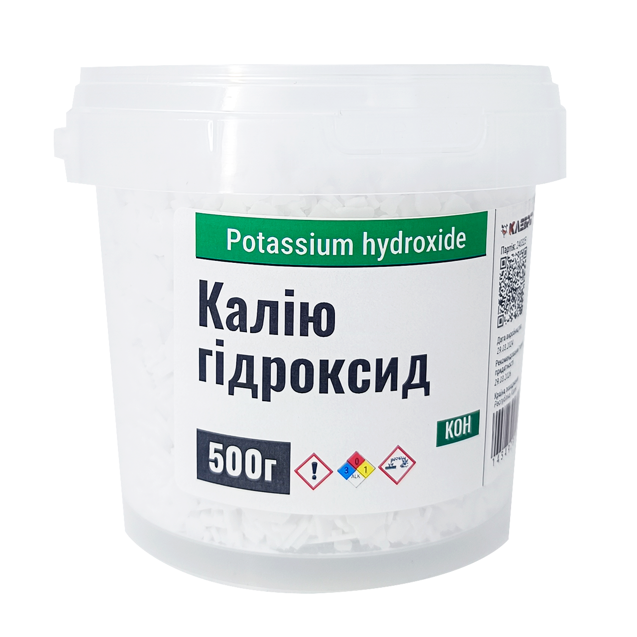 Гидроксид калия Klebrig КОН 500 г (КОН-0,5)