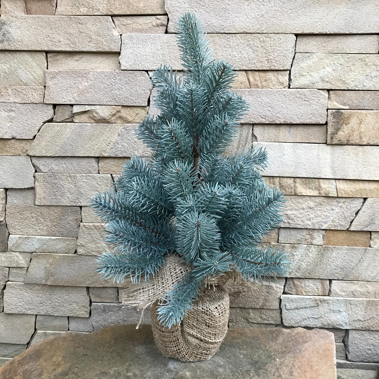 Ялинка лита SGH Premium в мішковині 45 см Блакитний - фото 1 Ялинка лита SGH Premium в мішковині 45 см Блакитний - фото 1