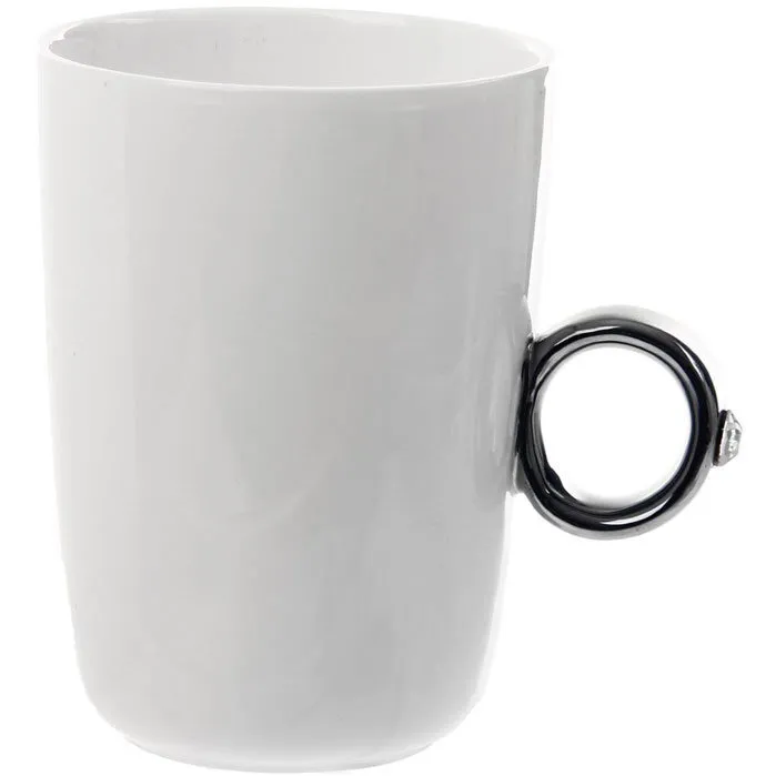 Чашка керамическая silver ring Stenson TD00506 350 мл Белый (570386)