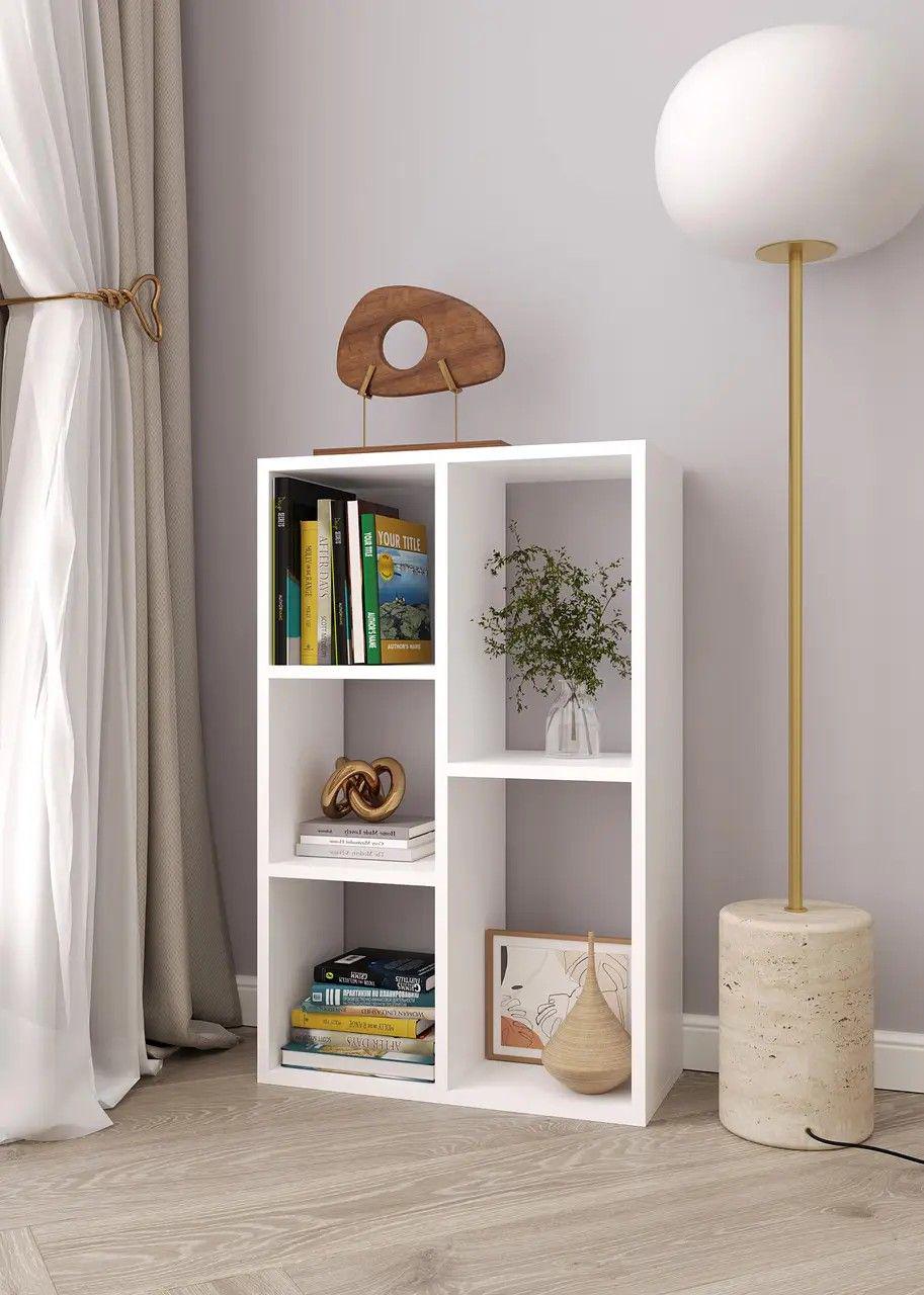 Стелаж для книг та декору 496х806х230 мм Білий (FP-35)