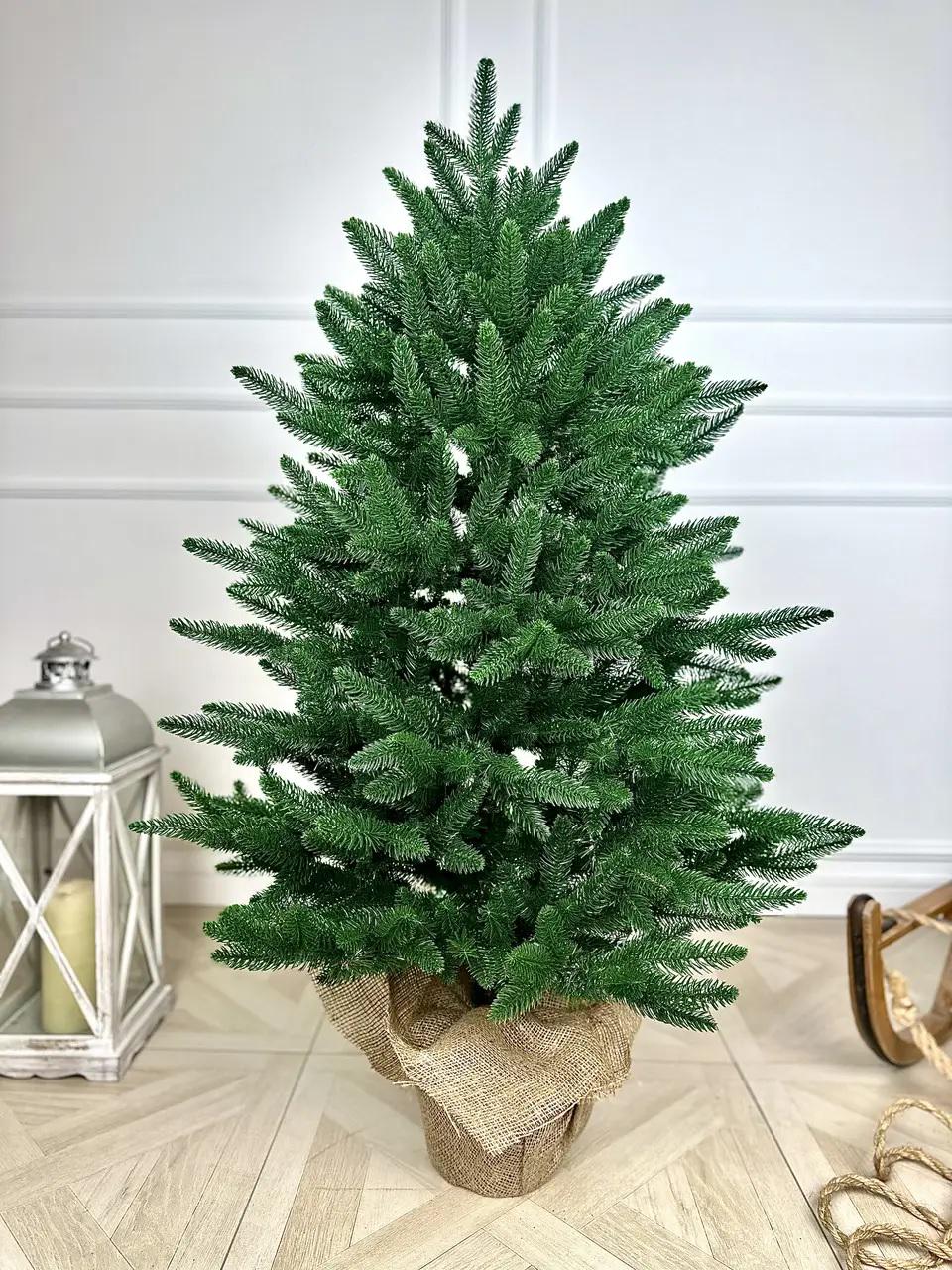 Штучна ялинка лита HVOYA Classic у мішковині 120 см Зелений (210N/120/G)