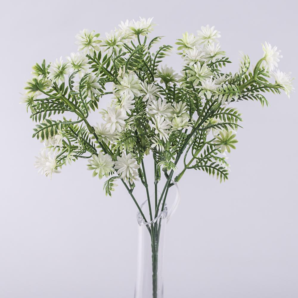 Зелень искусственная мини ромашки Белый (5401-3)