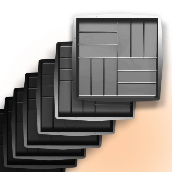 Форми для тротуарної плитки Верес-2007 Паркет гладкий 500х500 мм 10 шт. (1220110-3315) - фото 1