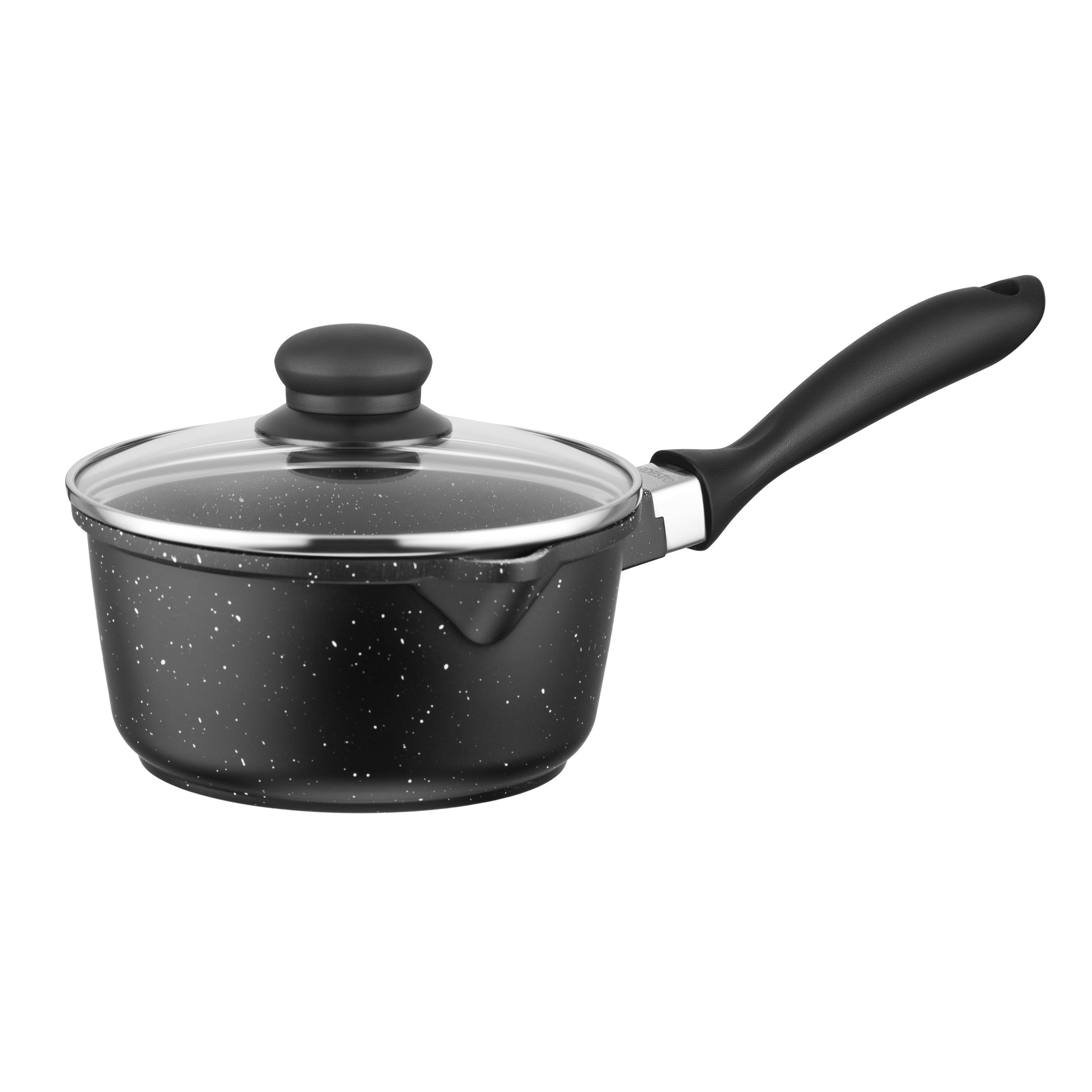 Ковш с крышкой Ardesto Gemini Anzio 1,4 л d 16 см Черный (AR2412GES)