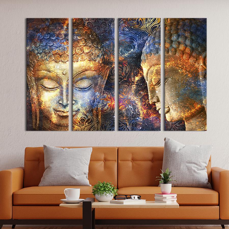 Картина модульная из 4 частей Космический портрет Будды XL 209x133 см (83-41)