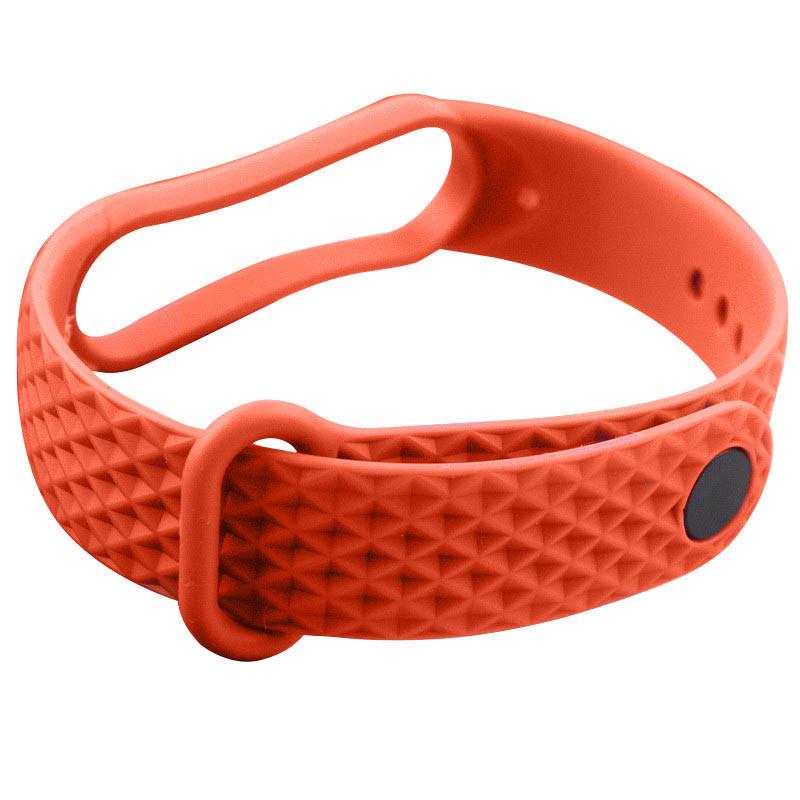 Ремінець Rhomb для Xiaomi Mi Band 5/6 Помаранчевий (00000039435_6)