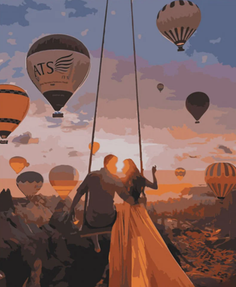 Картина по номерам Strateg Романтика в Каппадокии 40x50 см (GS781)