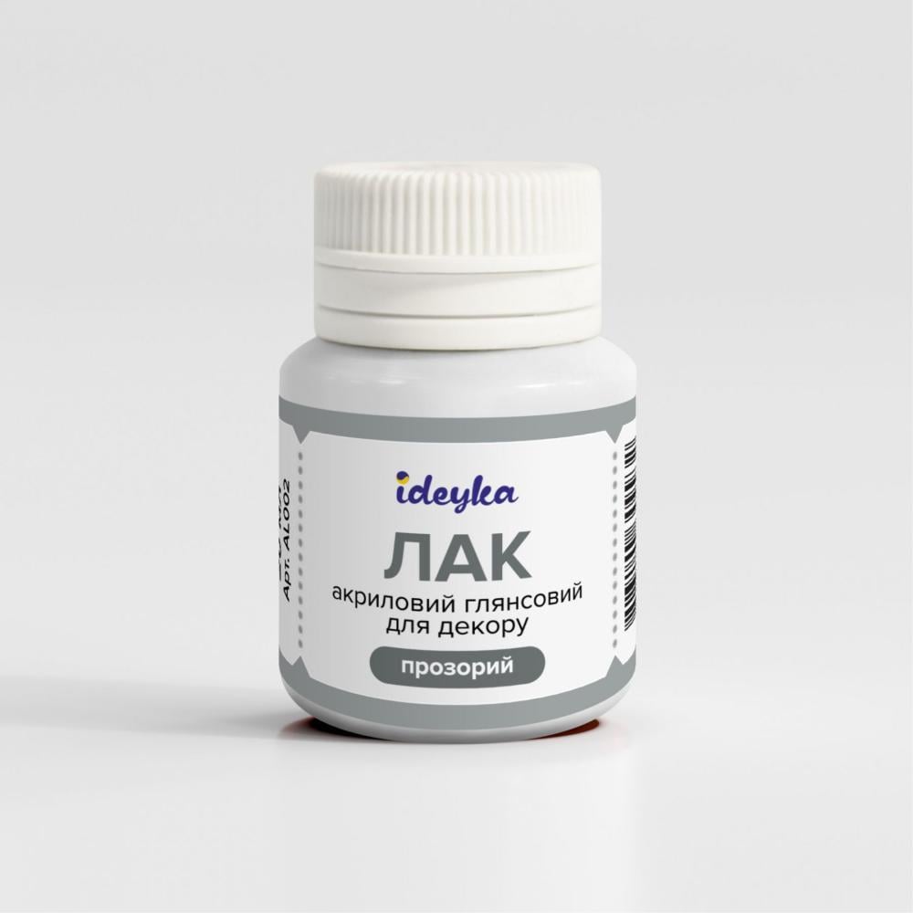 Лак акриловый глянцевый для декора AL002 20 мл Прозрачный