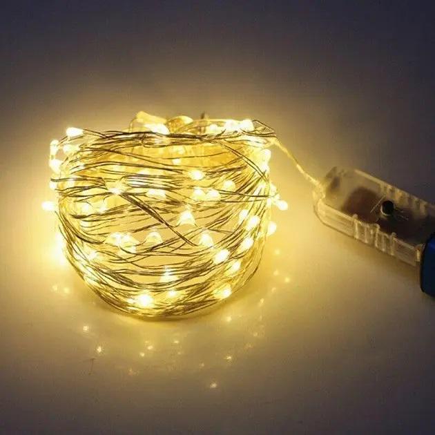 Гирлянда нить Капли росы с USB и пультом ДУ 100 Led 10 м Белый теплый (da3212b5) Гирлянда нить Капли росы с USB и пультом ДУ 100 Led 10 м Белый теплый (da3212b5)