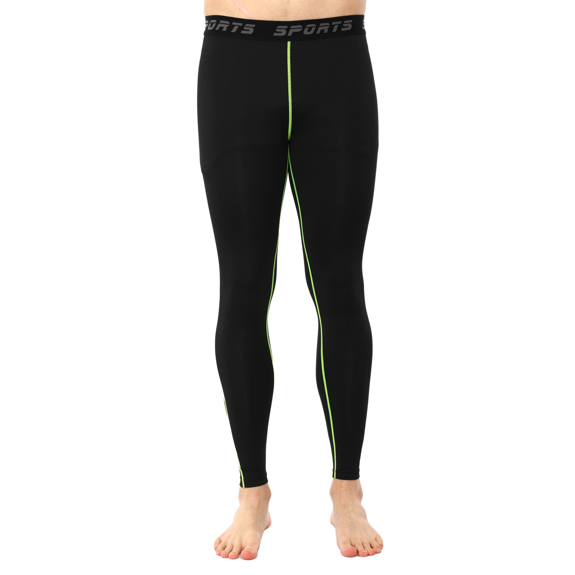 Тайтсы компрессионные LIDONG J01K XL Черный/Салатовый - фото 3