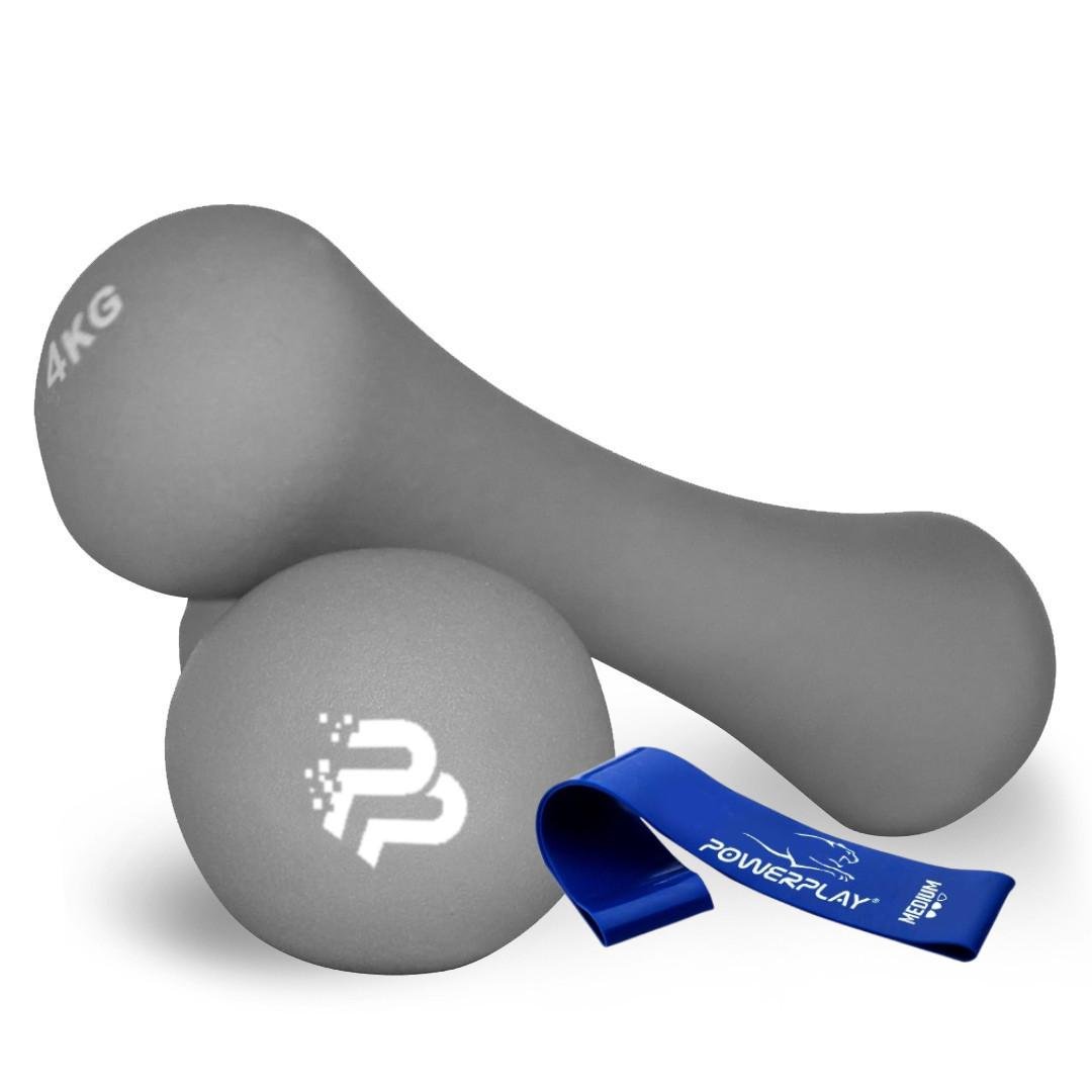 Гантелі вінілові PowerPlay 4125 Achilles 4 кг 2 шт. Сірий (2616423694) - фото 1 Гантелі вінілові PowerPlay 4125 Achilles 4 кг 2 шт. Сірий (2616423694) - фото 1