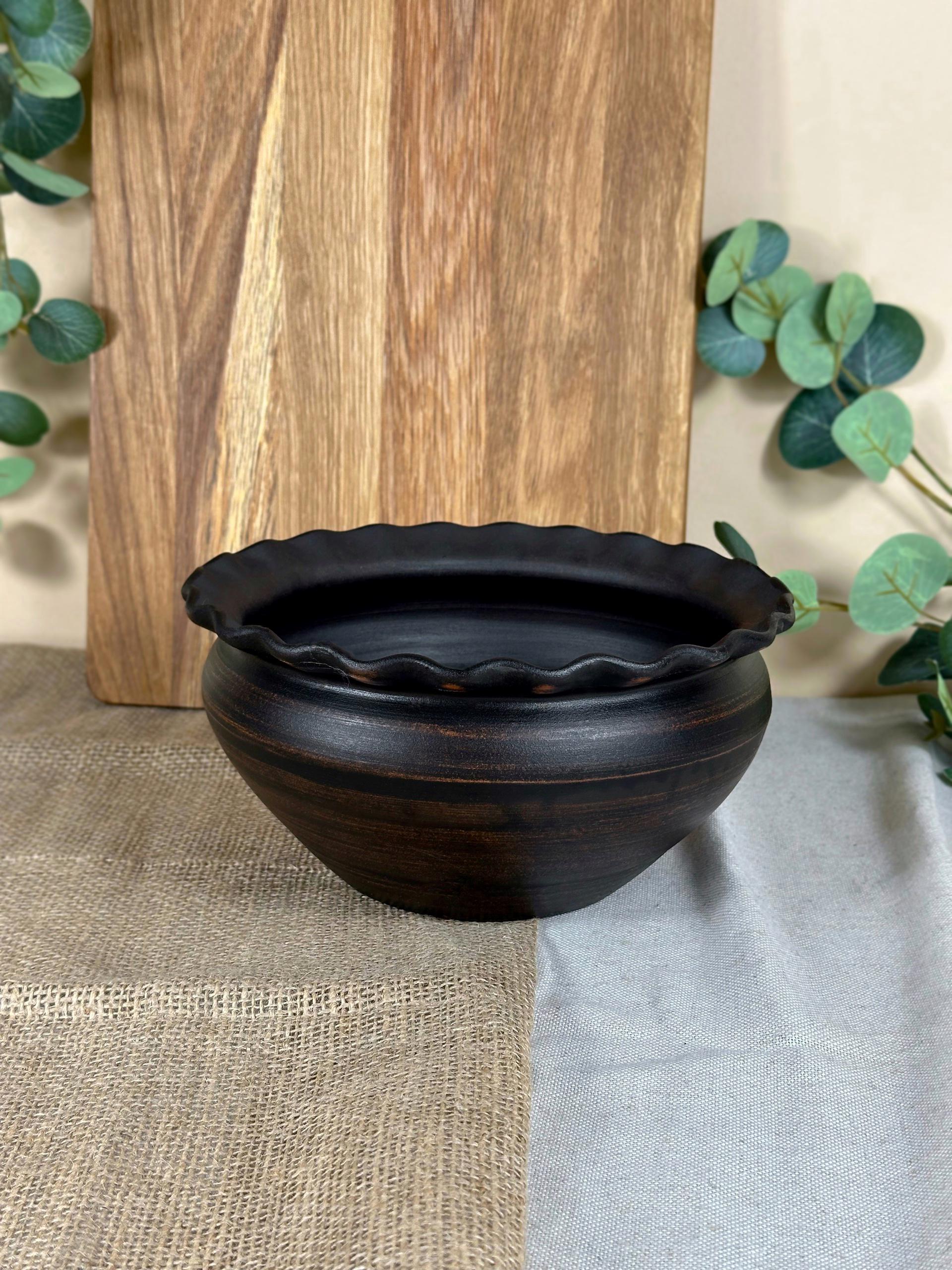 Макітра хвиля глиняна Гражда Гладка 2,5 л (13003-46)