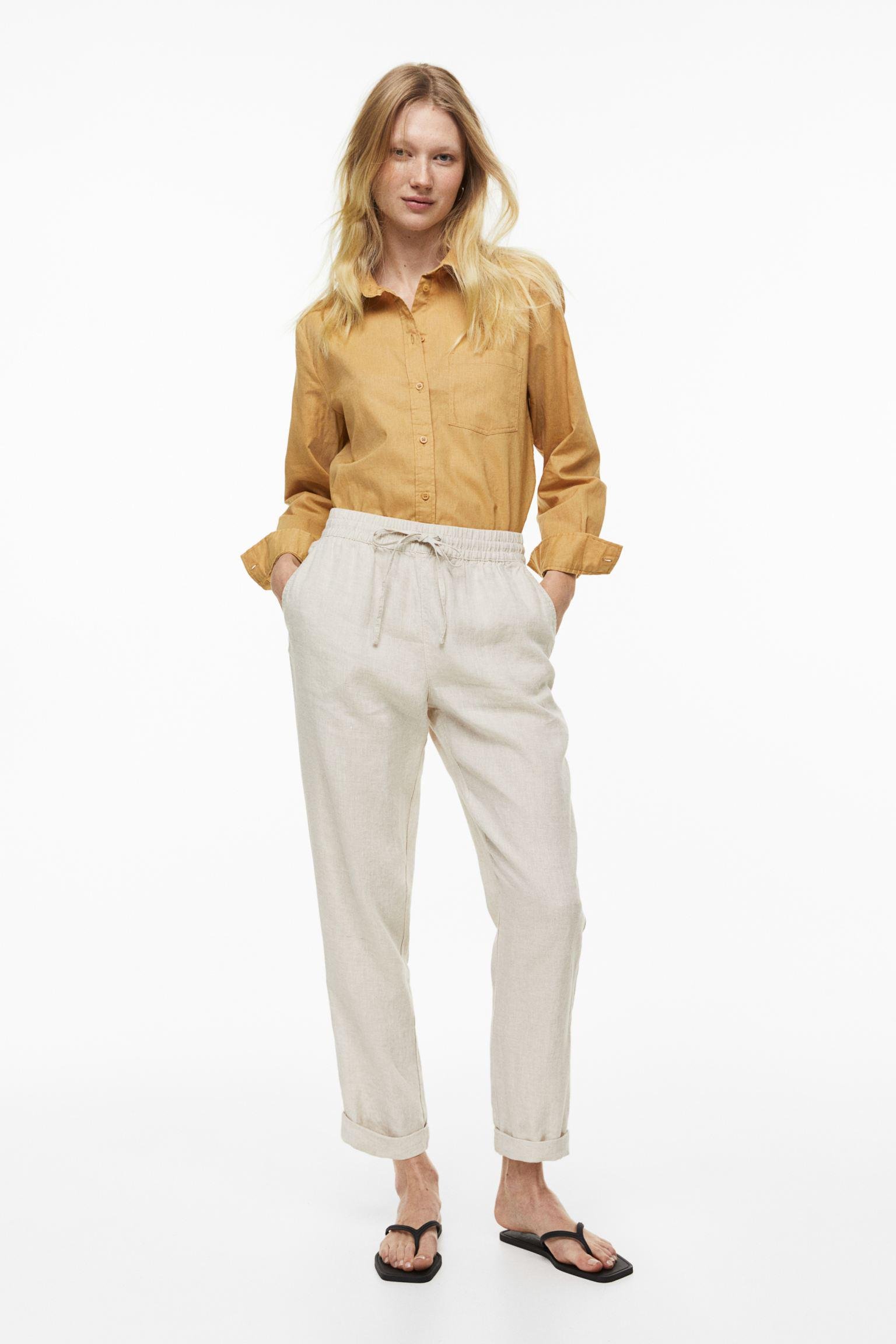 Штани H&M меланж XXL Світло-бежевий (EA1512954891)