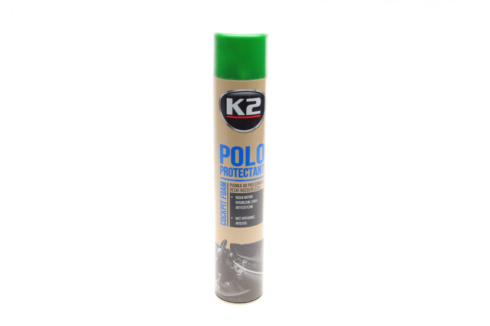 Поліроль для торпедо K2 Polo Protectant Green Tea 750 мл + з мікрофіброю (K418ZH)