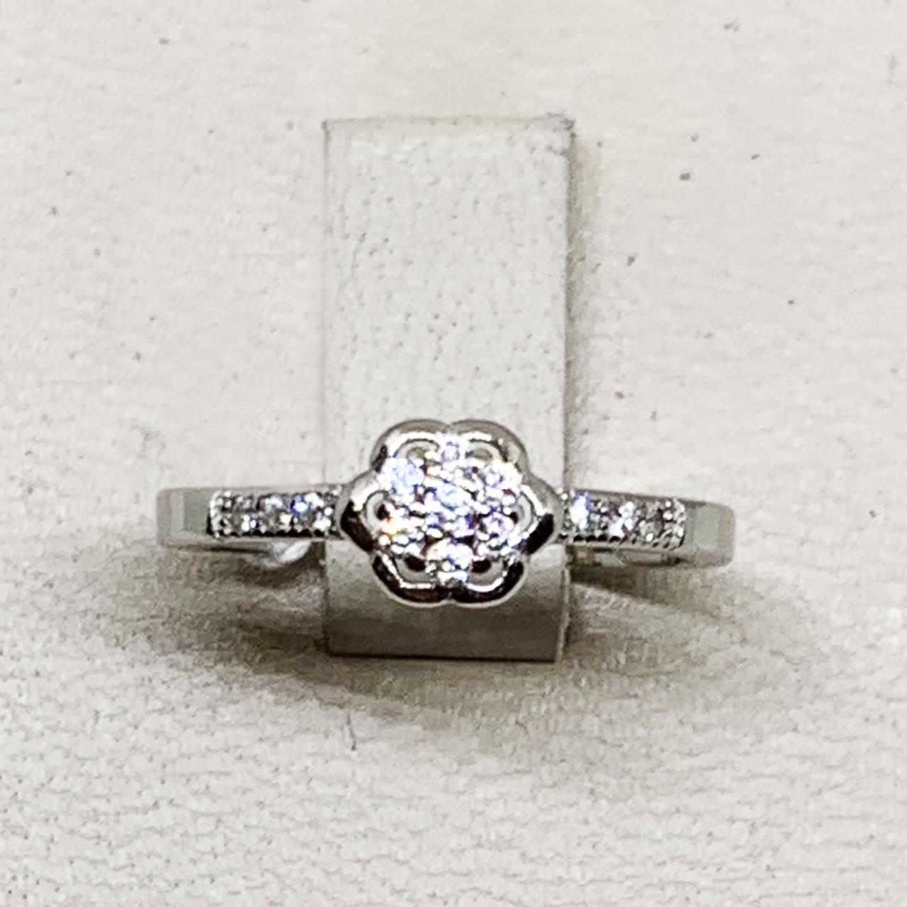 Кольцо серебряное с кубическим цирконием р. 15,5 1,53 г (1722632546)