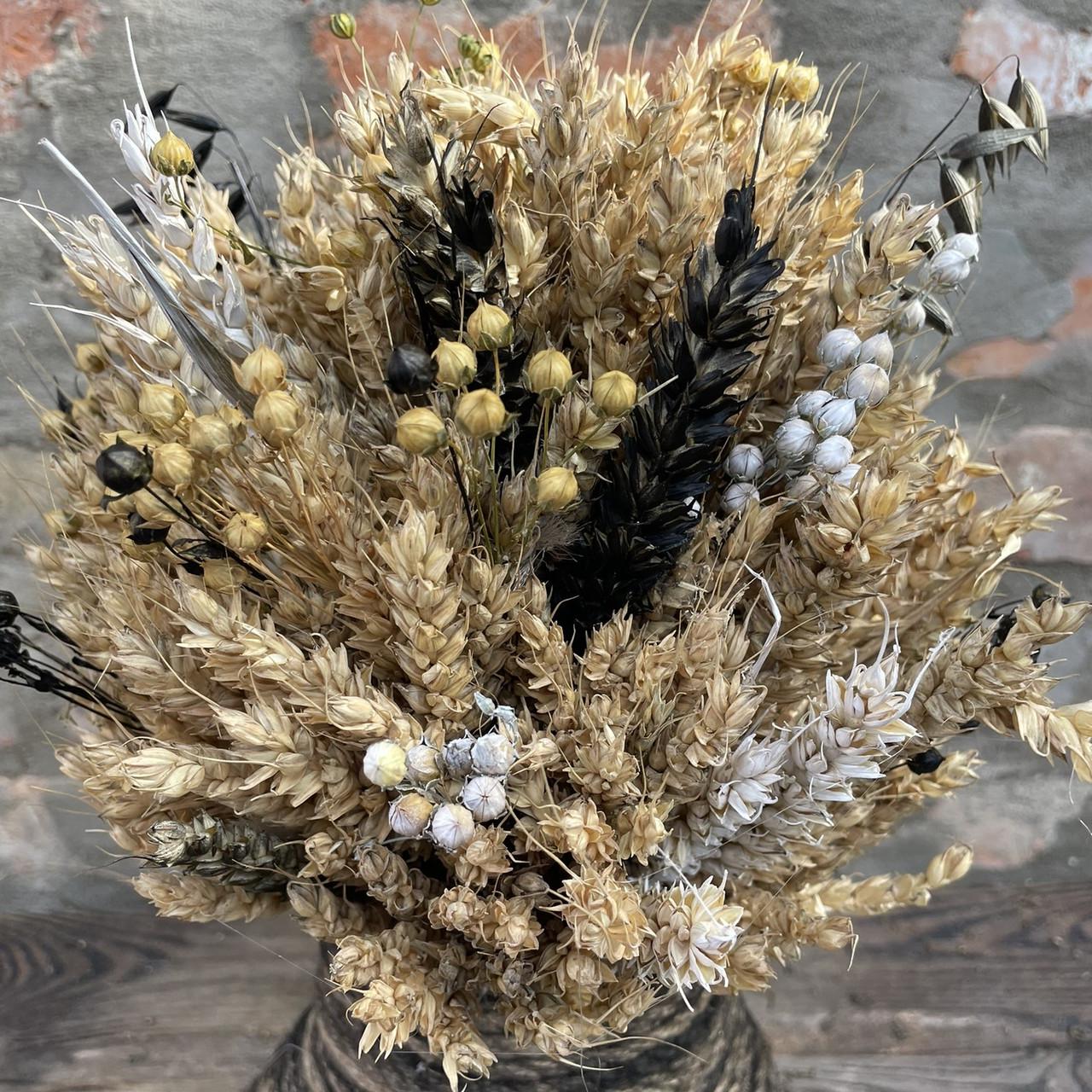 Рождественский дидух современный из пшеничных колосьев 30 см (2371030844) - фото 4