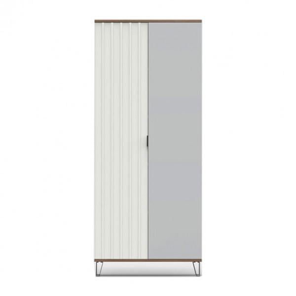 Шкаф для спальни распашной с зеркалом Світ Меблів Донна 2ДЗ ДСП/МДФ 800х350х1920 мм Дуб борас/Белый (42011) Шкаф для спальни распашной с зеркалом Світ Меблів Донна 2ДЗ ДСП/МДФ 800х350х1920 мм Дуб борас/Белый (42011)