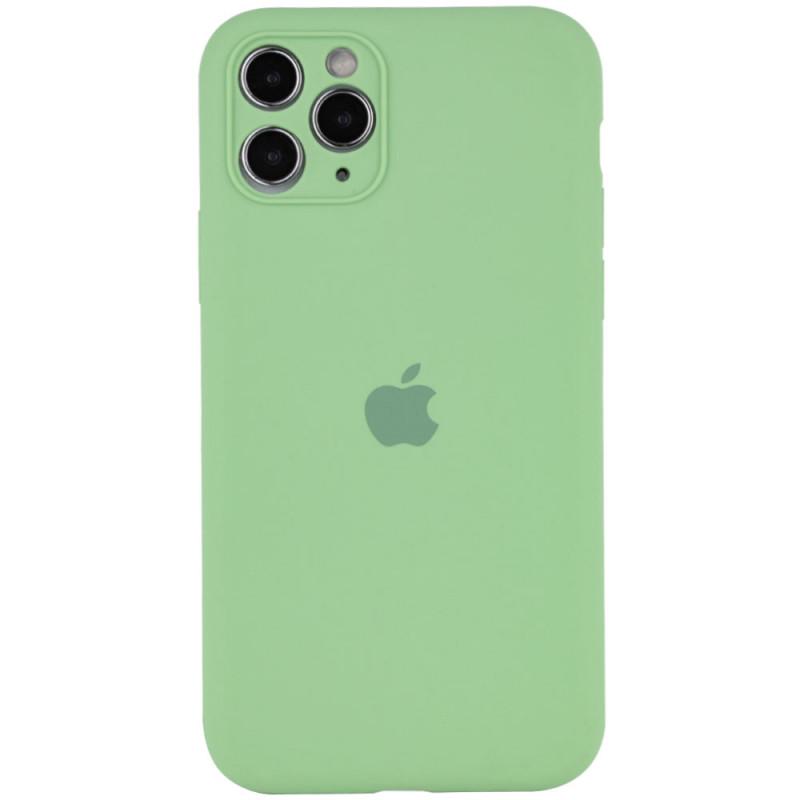 Противоударный чехол Silicone Case Full Camera Protective AA для Apple iPhone 12 Pro Max 6.7" Мятный/Mint/PVH