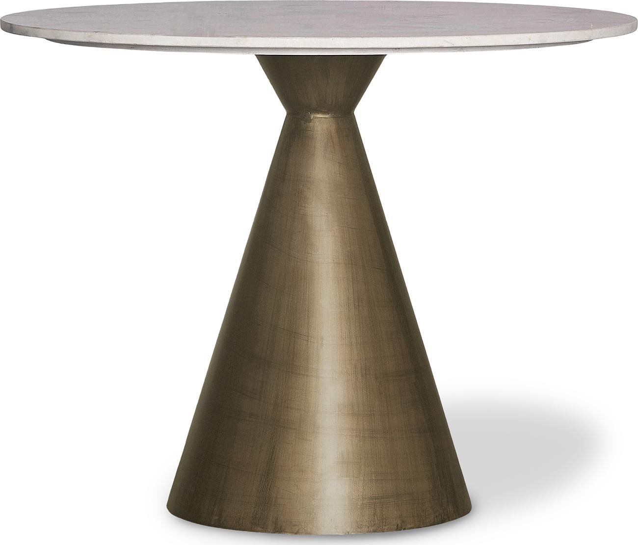 Обеденный стол Conus 4-местный 100 см Arctic ice top aged brass finish (16062)