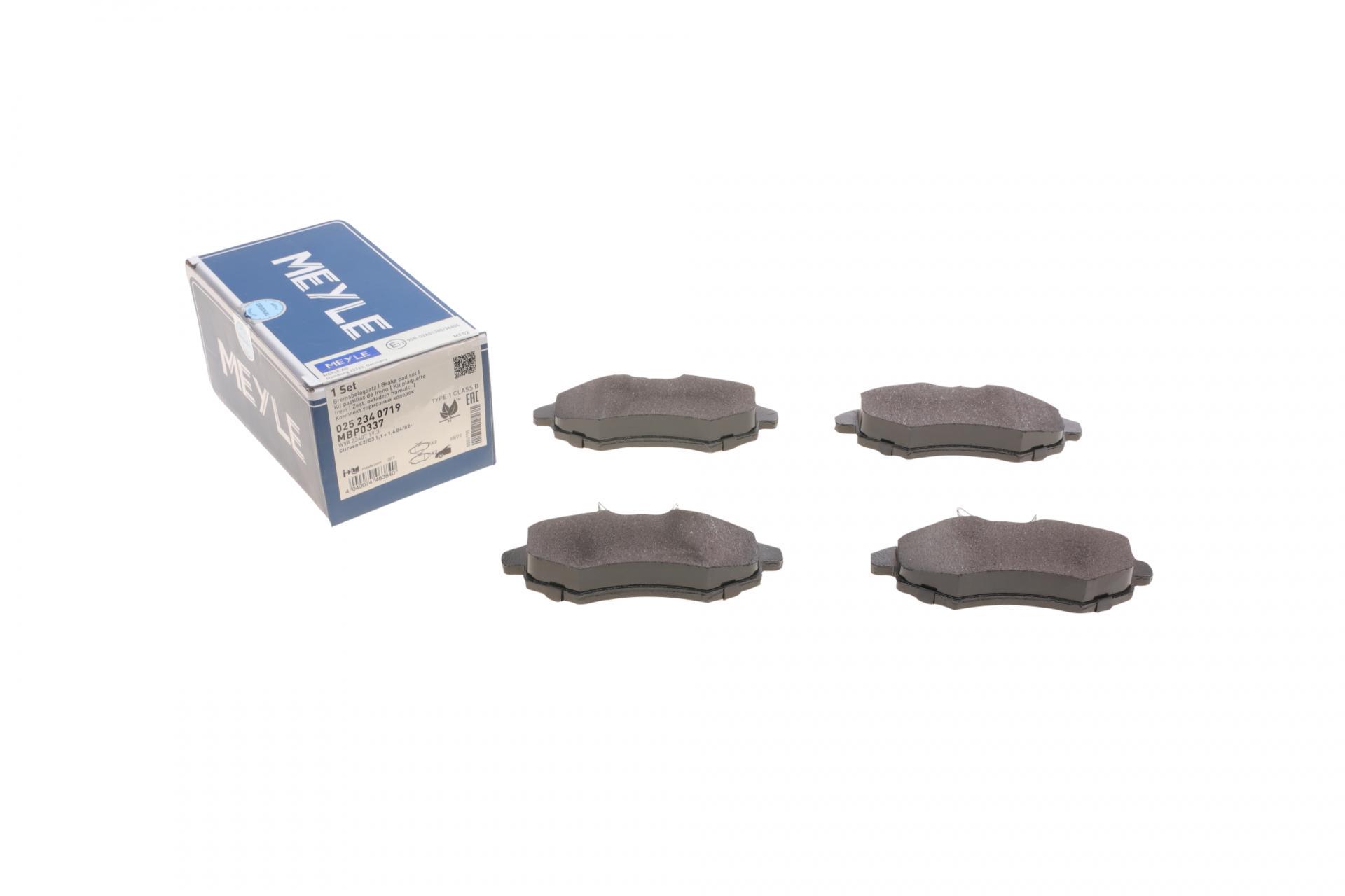 Тормозные колодки передние Meyle для Citroen C2/C3 02- (025 234 0719)