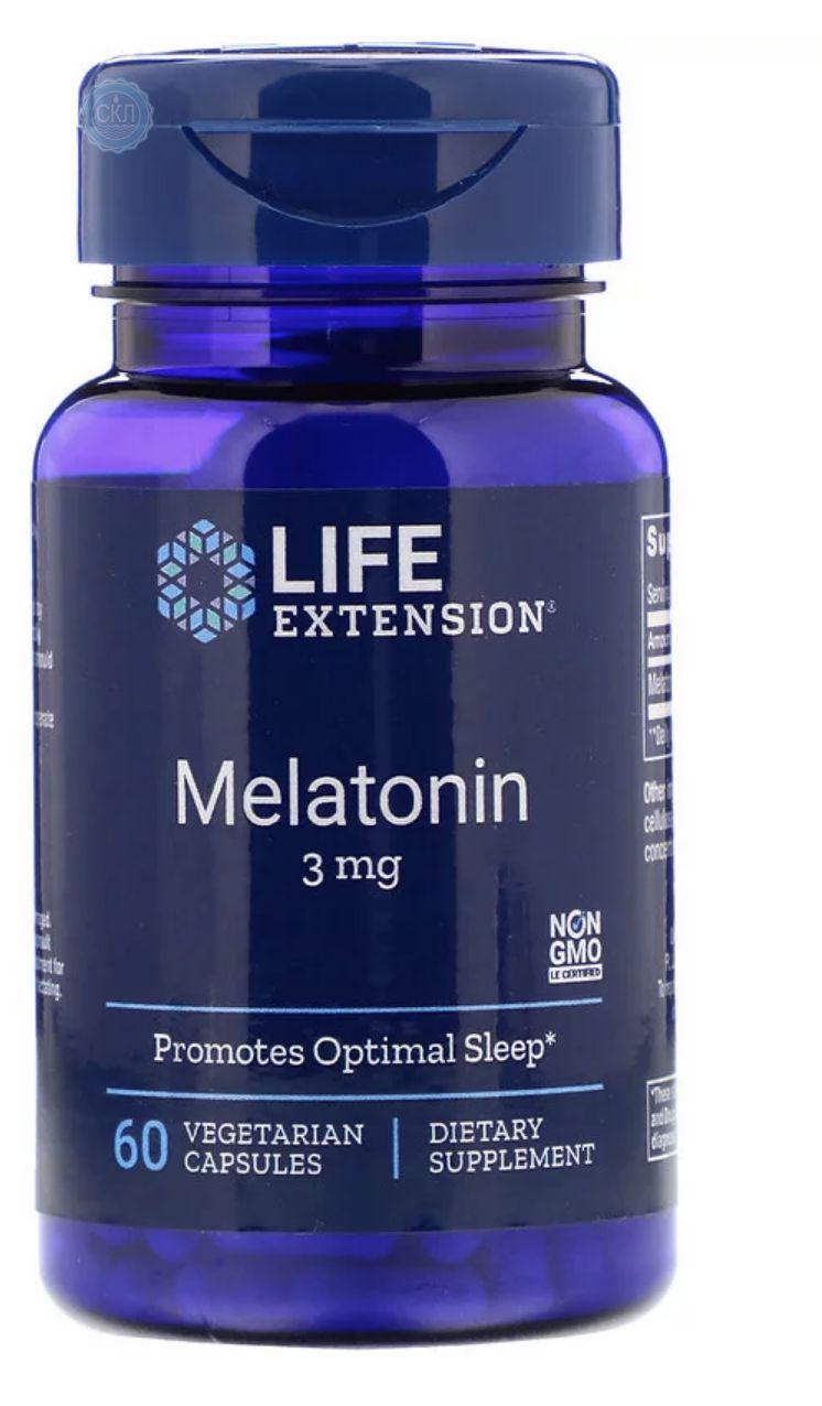 Мелатонин Life Extension Melatonin 3 мг 60 капсул (00000035327)