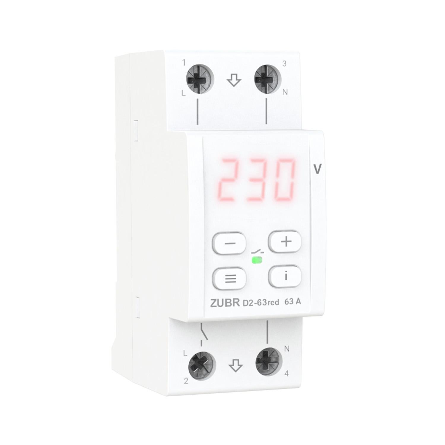 Реле напряжения ZUBR D2-63 Red - фото 1 Реле напряжения ZUBR D2-63 Red - фото 1