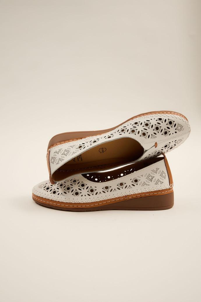 Балетки ALLSY кожаные р. 39 Белый (196811) - фото 3