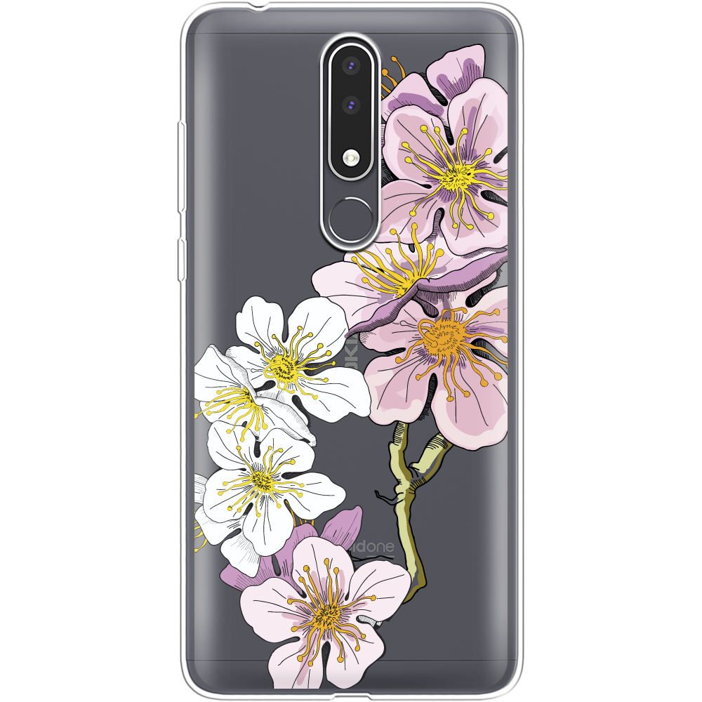 Чохол BoxFace Nokia 3.1 Plus Cherry Blossom Прозорий силікон (36116-cc4-36116)