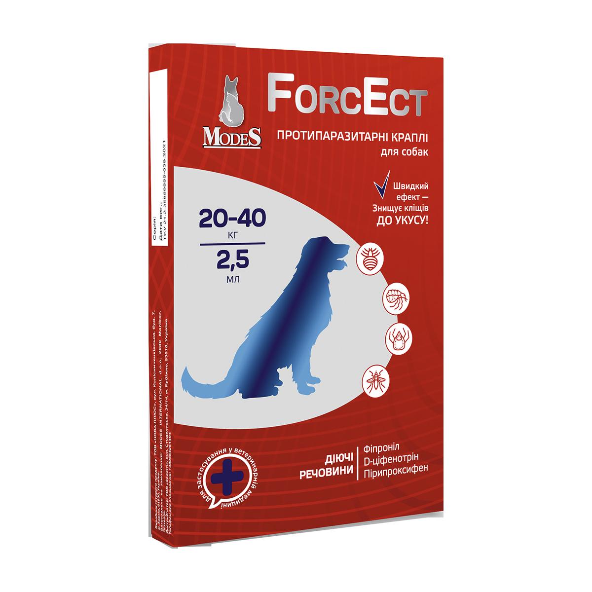 Противоразитарные капли для собак ForcEct 20-40 кг (ЗС000274)