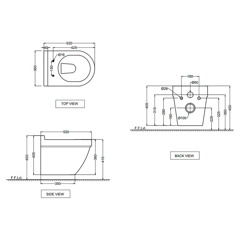 Унітаз підвісний Jaquar Solo Rimless з сидінням Soft Close (SLS-WHT-6953UFBI) - фото 3