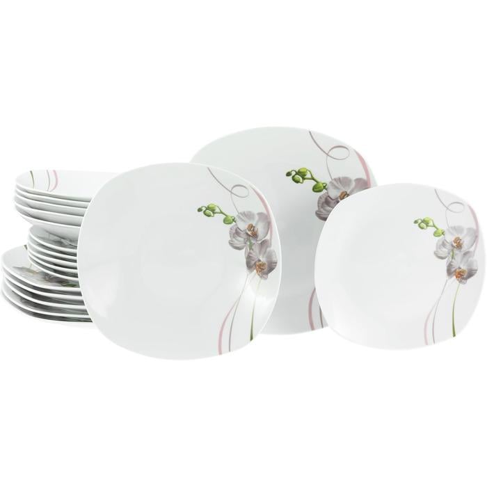 Набор тарелок Creatable Square Orchidee на 6 персон 18 пр.
